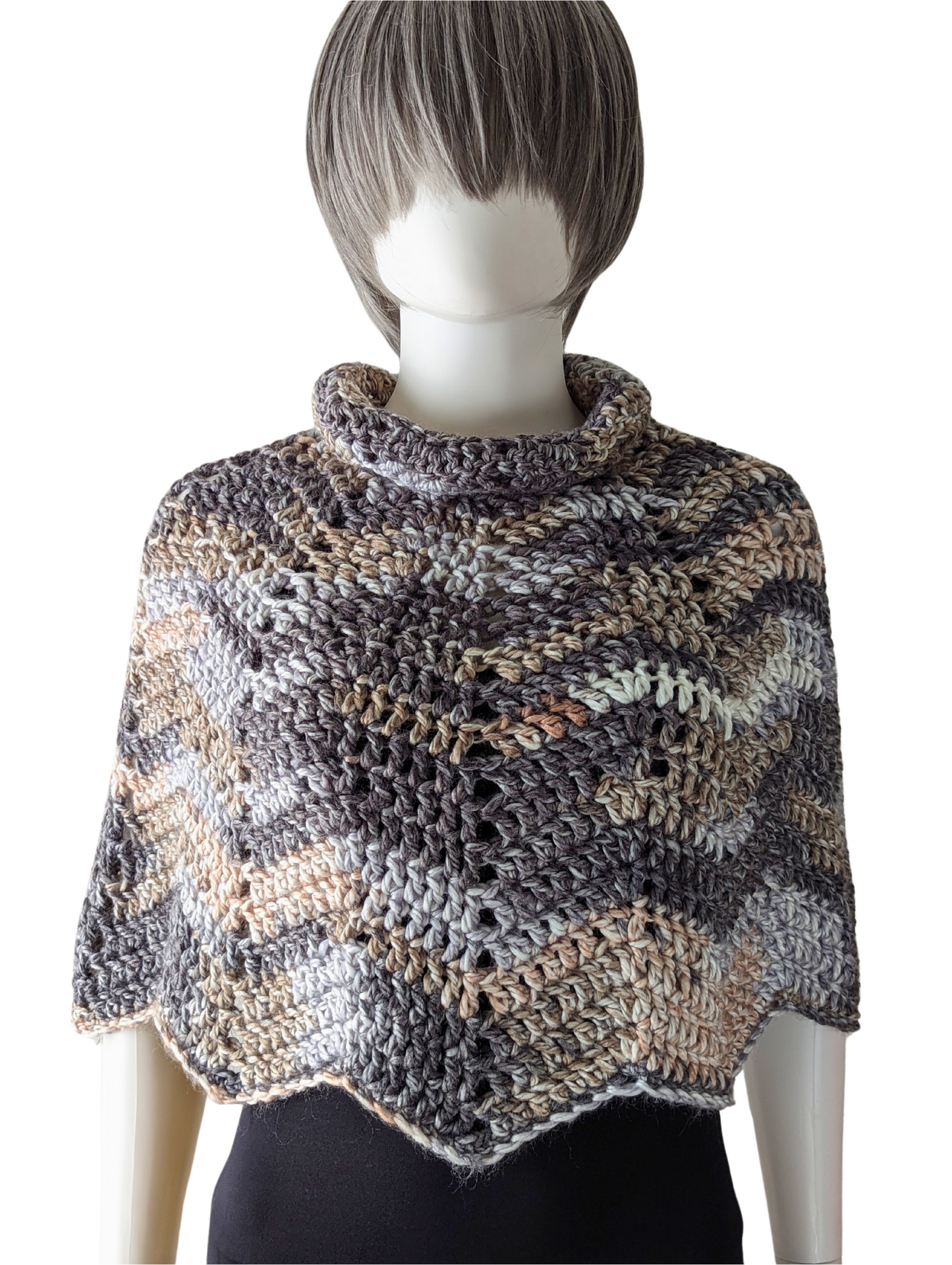 Ripple Cropped Poncho